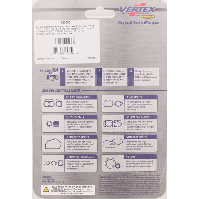 %EXHAUST GASKET AND SPRING KIT POL FS WIDE TRACK I