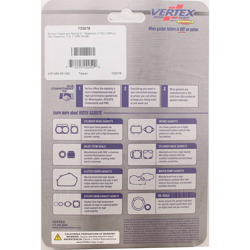%EXHAUST GASKET AND SPRING KIT S D EXPEDITION 4-TE