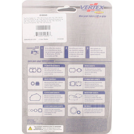 TOP END GASKET KIT YAM KODIAK 700 4WD 2016-2018