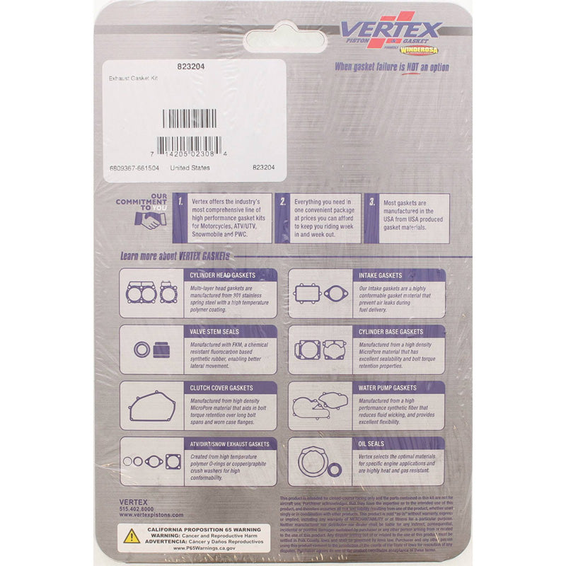 EXHAUST GASKET KIT KAW TERYX 4 4X4 800 2014-2023