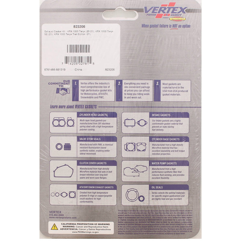 EXHAUST GASKET KIT KAW TERYX KRX 1000 2020-2023