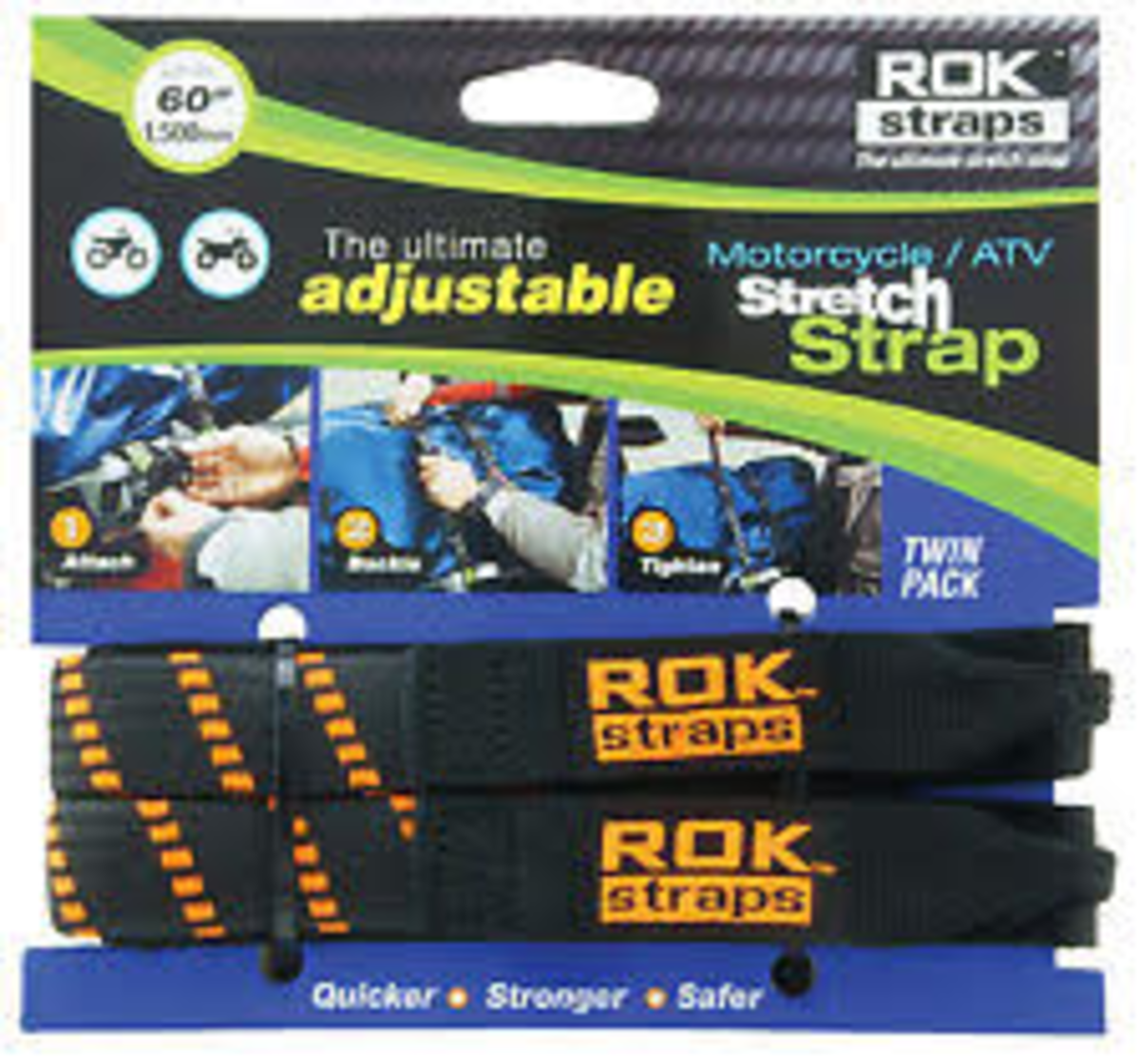 ROK-ST 450 MC HD 60"1" BLACK/ORG.STRIPES