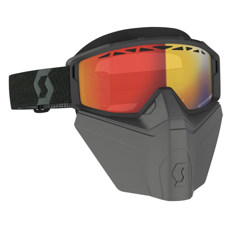 *GOGGLE PRIMAL SAFARI FACEMASK BLACK/ LS RED CHROM