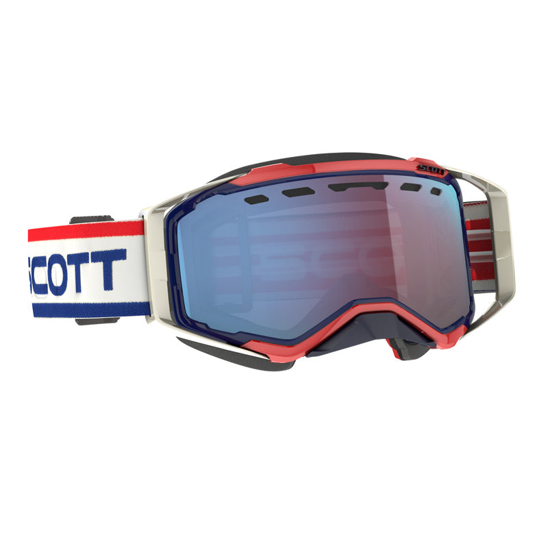 GOGGL PROSPECT SNOW RETRO WHITE/BLUE LS BLUE CHRO