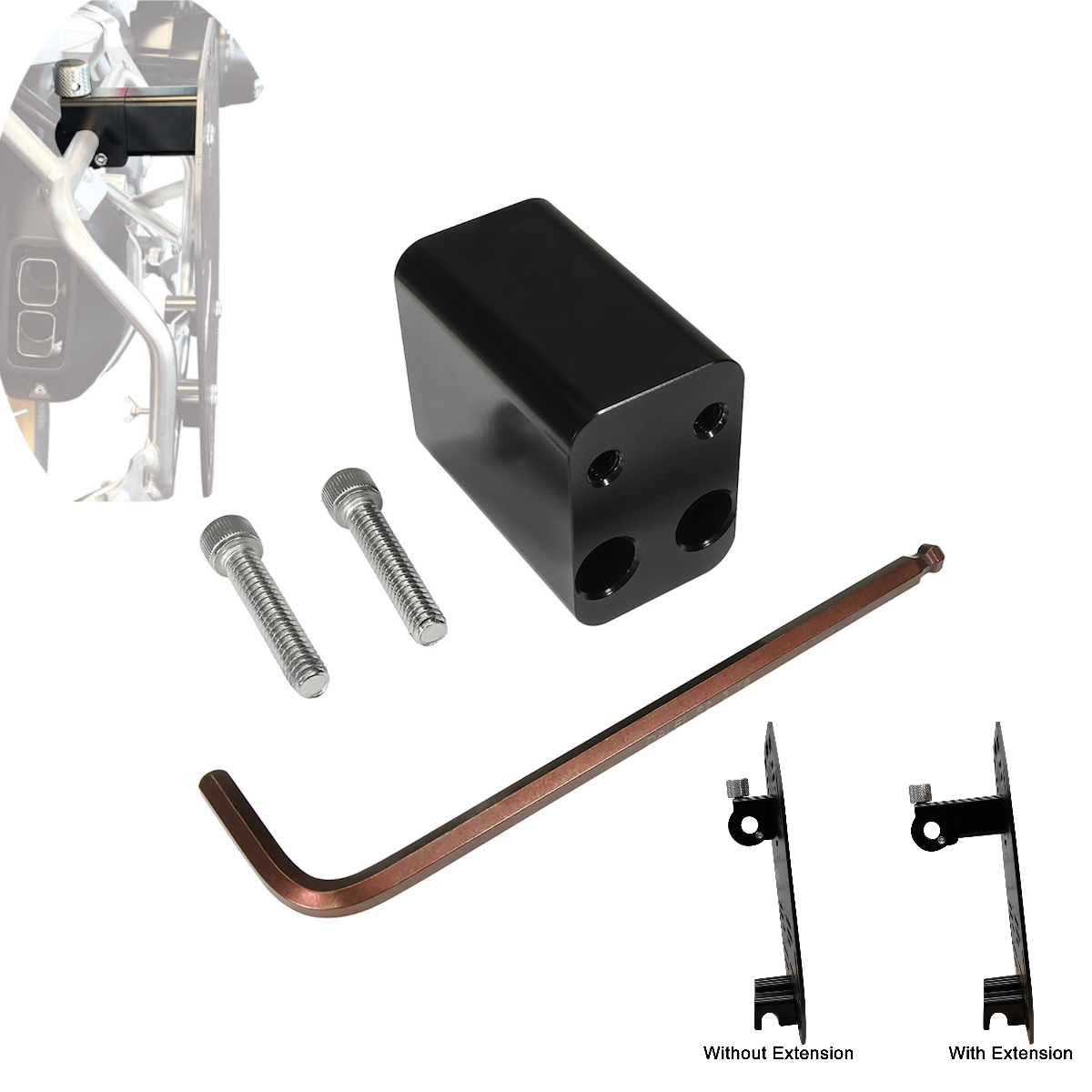 SADDLEBAG PLATE LATCH EXTENSION