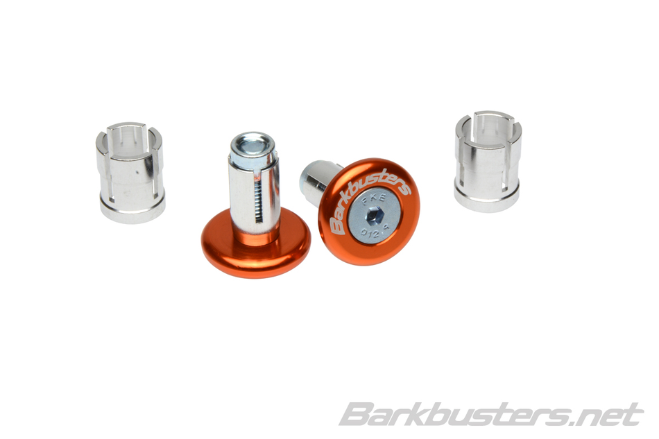 BAR END PLUG (2)ORANGE FOR 14MM/18MM FIT