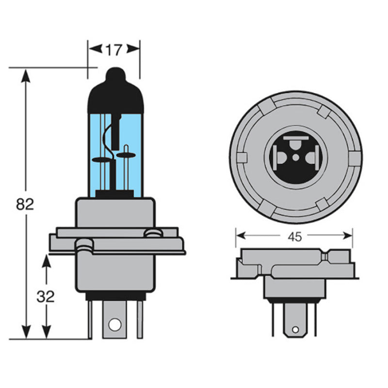 BULB H4 60/55 P45 (SOLD BY UNIT)