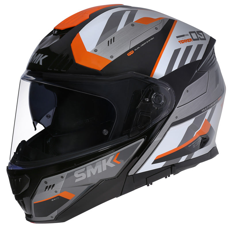 #(L) GULLWING TEKKER GLO BLK/WHT/ORN DOT ECE LG