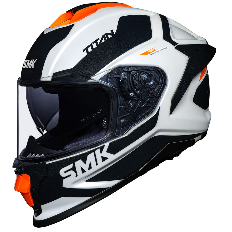 (L) TITAN PFT AROK GLO WHT/GREY/ORG DOT ECE LG