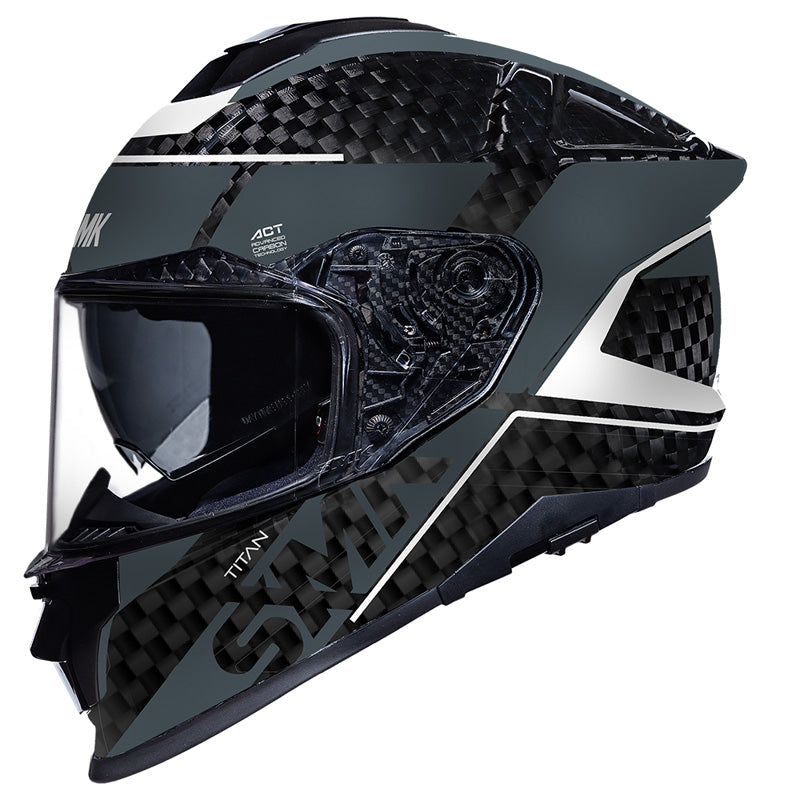 (L) TITAN CARBON NERO GLO BLK/GREY/WHT DOT ECE LG