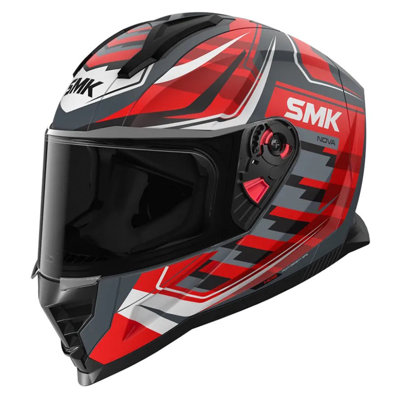 NOVA HELMET -SUPER GREY/RED/WHITE MA631 (MATTE) L