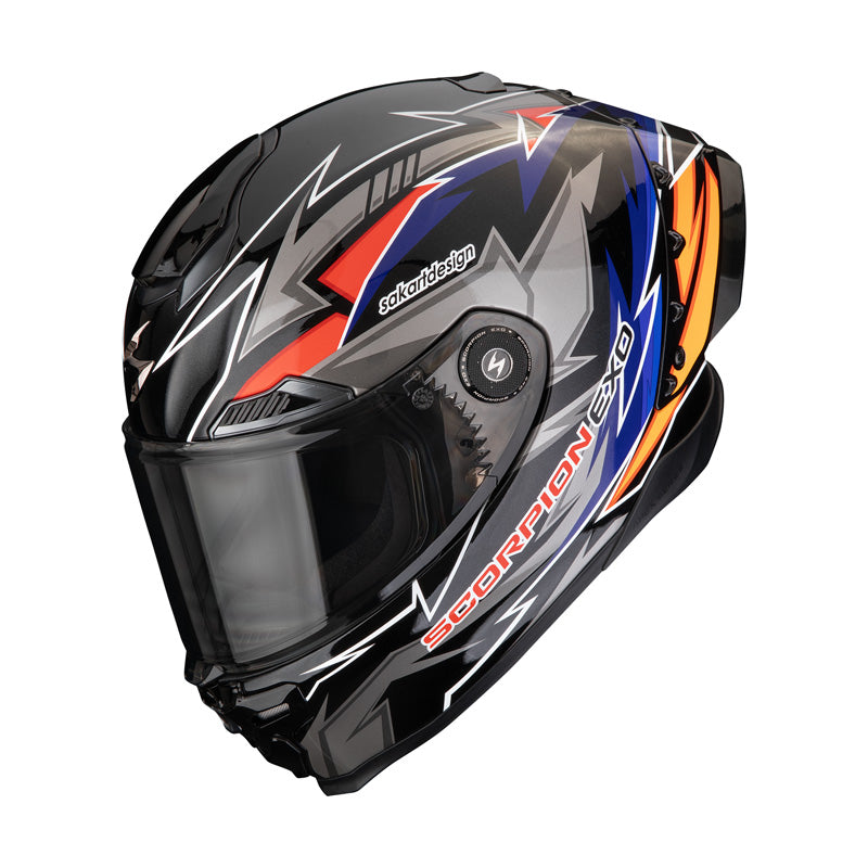 #EXO-RACE MOVE ON HELMET - BLACK/BLUE/ORANGE (L)