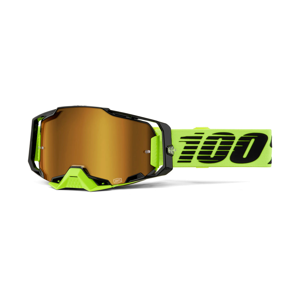 ARMEGA GOG NEON YEL MIRROR GOLD LENS