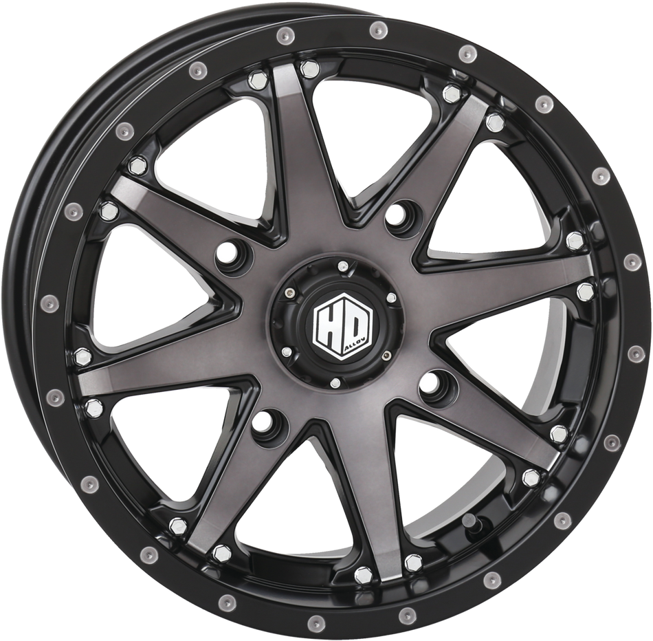 14X7 4/110 5+2 HD10 MATTE BLK/SMOKE