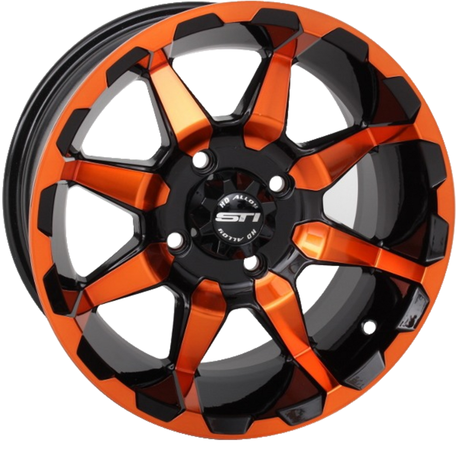 14X7 4/156 4+3 HD6 GLOSS BLK/ORA
