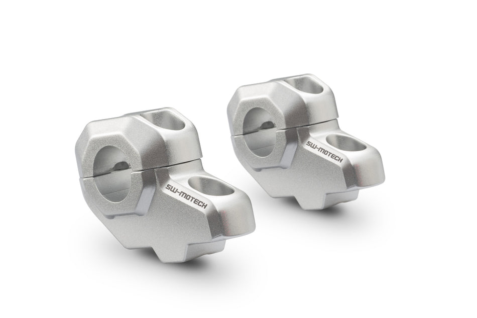 OFFSET BAR RISER H=30MM 21MM BACK SILVER
