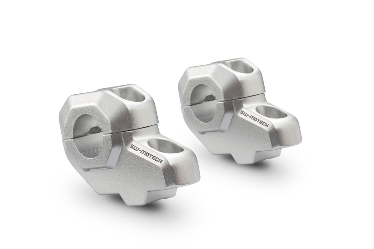 OFFSET BAR RISER H=30MM 21MM BACK SILVER